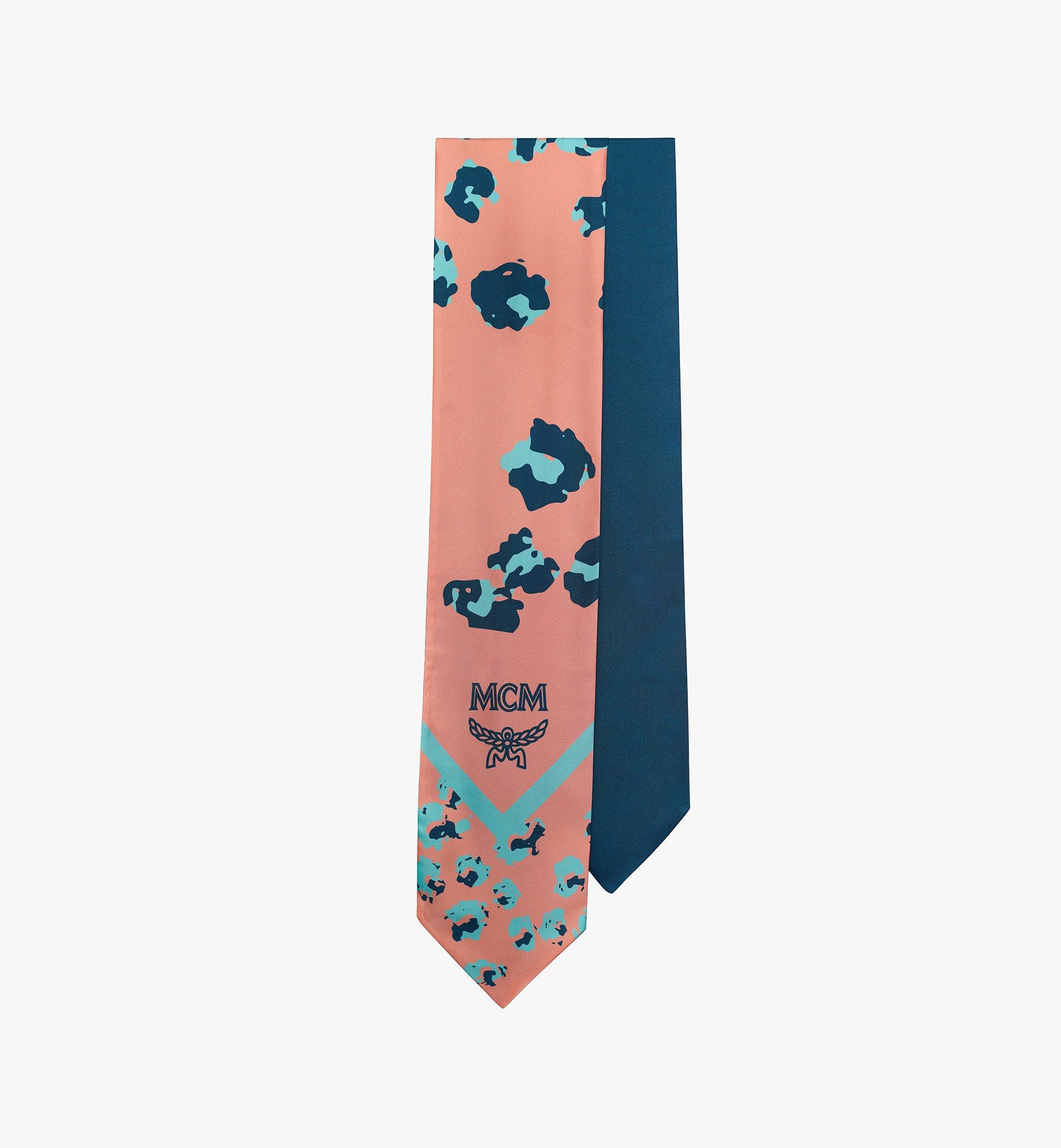 Floral Leopard Silk Petite Scarf 1